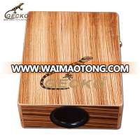 Gecko C-68Z factory supply Travelling cajon Flamenco, Portable zebra wooden cajon drum box percussion instrument